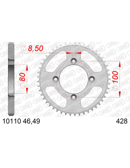 Couronne Acier AFAM 10110