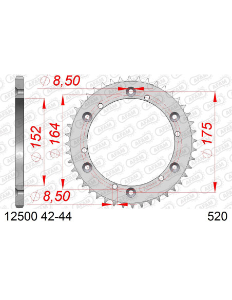 Couronne Acier AFAM 12500