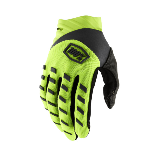 Gants cross 100% Airmatic - Jaune Fluo Noir