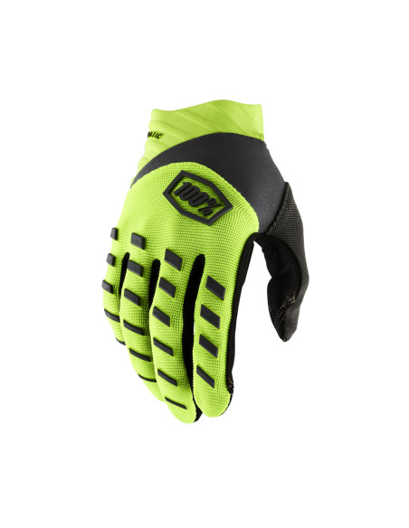 Gants cross 100% Airmatic - Jaune Fluo Noir