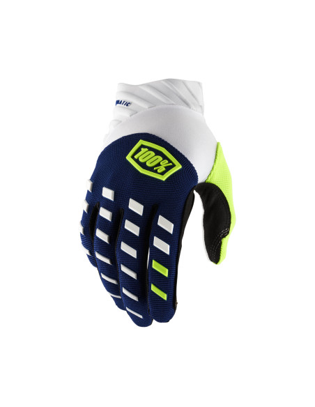 Gants cross 100% Airmatic - Bleu Blanc