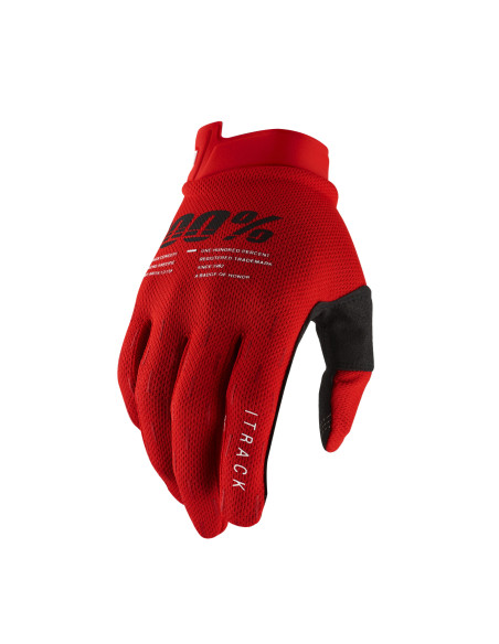 Gants cross 100% Itrack - Rouge