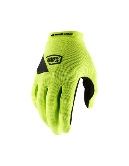 Gants cross 100% Ridecamp - Jaune fluo