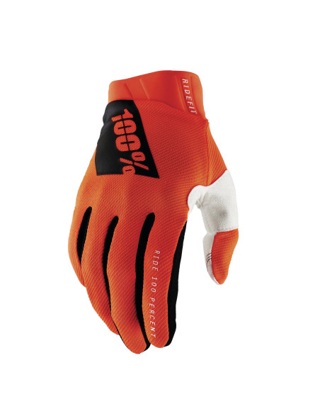 Gants cross 100% Ridefit - Orange fluo