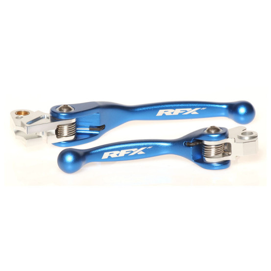 Ensemble de leviers retournables forgés RFX Race Bleu Kawasaki KXF Yamaha YZ YZF