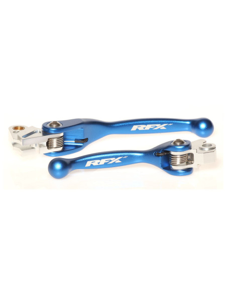 Ensemble de leviers retournables forgés RFX Race Bleu Kawasaki KXF Yamaha YZ YZF
