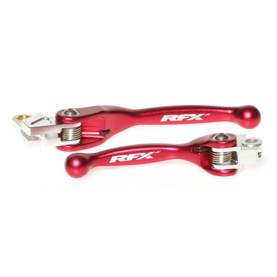Ensemble de leviers retournables forgés RFX Race Rouge Honda 85 125 250 CR