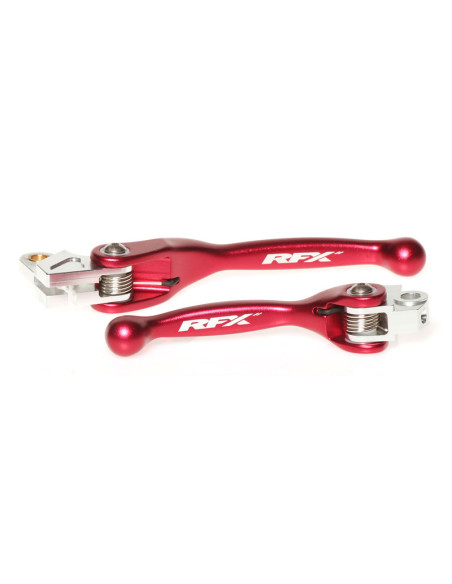 Ensemble de leviers retournables forgés RFX Race Rouge Honda 85 125 250 CR