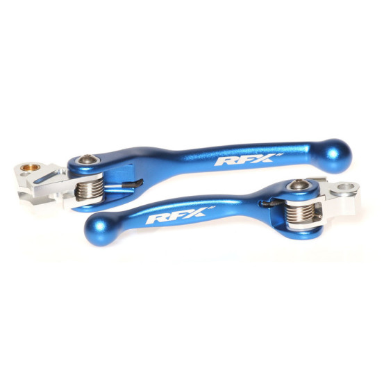 Ensemble de leviers retournables forgés RFX Race Bleu Kawasaki KXF Yamaha YZ YZF