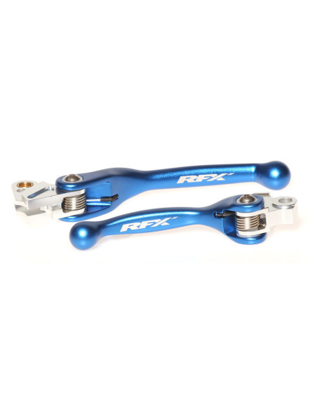 Ensemble de leviers retournables forgés RFX Race Bleu Kawasaki KXF Yamaha YZ YZF