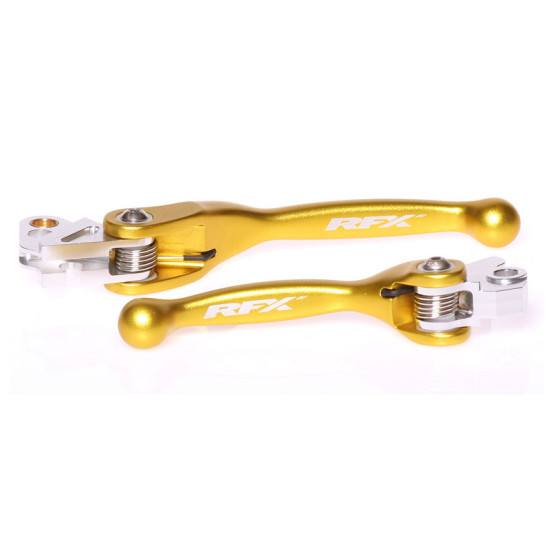 Ensemble de leviers retournables forgés RFX Race Jaune Suzuki 85 125 250 RM