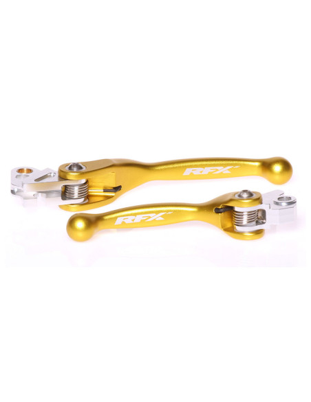 Ensemble de leviers retournables forgés RFX Race Jaune Suzuki 85 125 250 RM