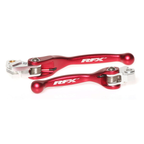 Ensemble de leviers retournables forgés RFX Race Rouge Kawasaki KX Suzuki RM-Z