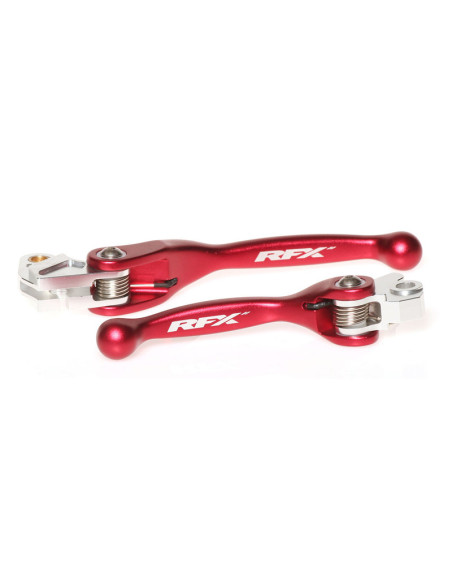 Ensemble de leviers retournables forgés RFX Race Rouge Kawasaki KX Suzuki RM-Z