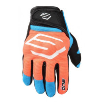 Gants cross Bud racing 2024 SM Supermoto Street - Orange Bleu