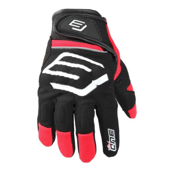 Gants cross Bud racing 2024 SM Supermoto Street - Rouge Noir
