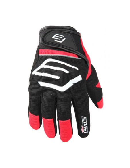 Gants cross Bud racing 2024 SM Supermoto Street - Rouge Noir