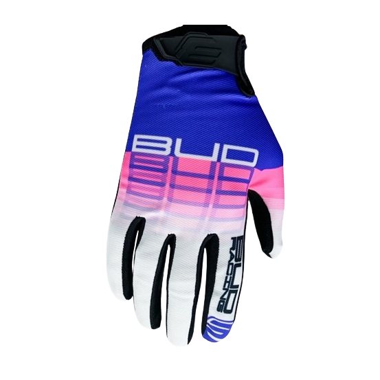 Gants cross enfant Bud Racing 2024 SX Lite Neon - Violet Fluo Rose Blanc