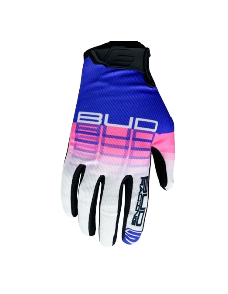 Gants cross enfant Bud Racing 2024 SX Lite Neon - Violet Fluo Rose Blanc