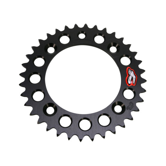 Couronne Alu RENTHAL Anti-Boue KTM Pas 415 Noir