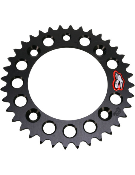 Couronne Alu RENTHAL Anti-Boue KTM Pas 415 Noir