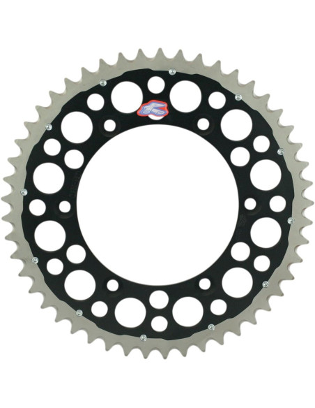 Couronne RENTHAL TWINRING Alu/Acier Kawasaki 125/250/450 KX/KXF Noir