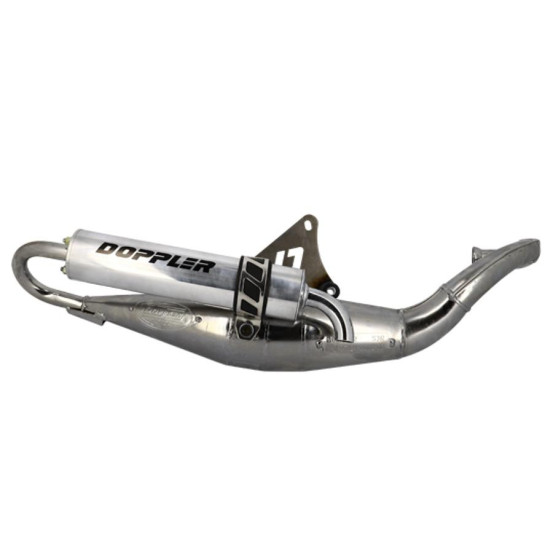 Pot d'échappement DOPPLER S3R CHROME Nitro / Aerox / Mach G / Jog R / Ovetto / Neo's (silencieux aluminium)