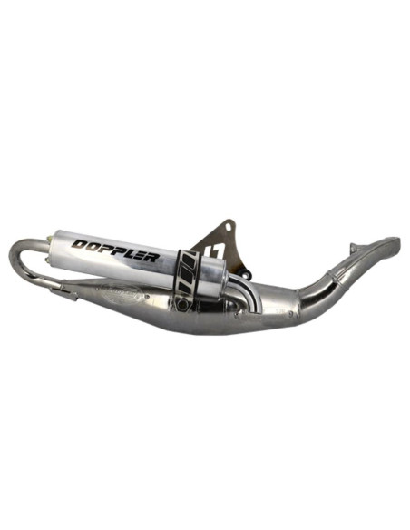 Pot d'échappement DOPPLER S3R CHROME Nitro / Aerox / Mach G / Jog R / Ovetto / Neo's (silencieux aluminium)