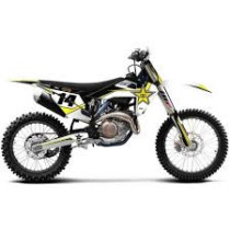Kit Déco Rockstar réplica noir FACTORY EFFEX Husqvarna TC-FC TE-FE 2019-2022