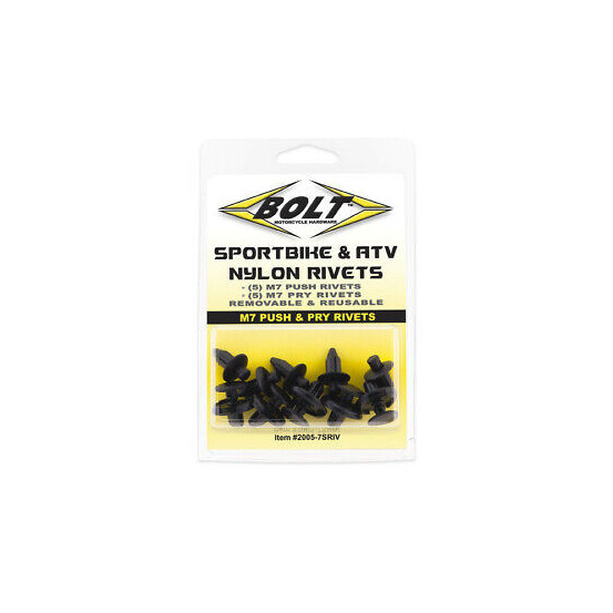 Kit rivet plastique M7 Mix BOLT (Par 10)