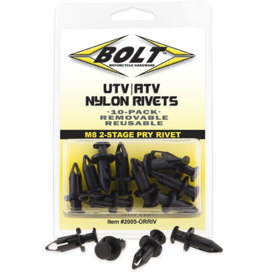 Kit rivet plastique M8 BOLT (Par 10)