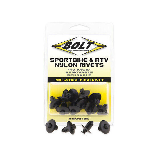 Kit rivet plastique M8 BOLT (Par 10)