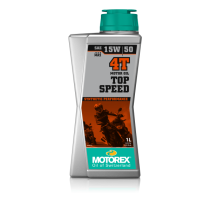 Huile moteur 4T MOTOREX top speed 15w50 100% synthèse 1 litre