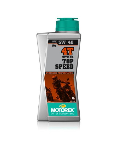 Huile moteur 4T MOTOREX top speed 5w40 100% synthèse 1 litre