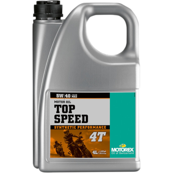 Huile moteur 4T MOTOREX top speed 5w40 100% synthèse 4 litres