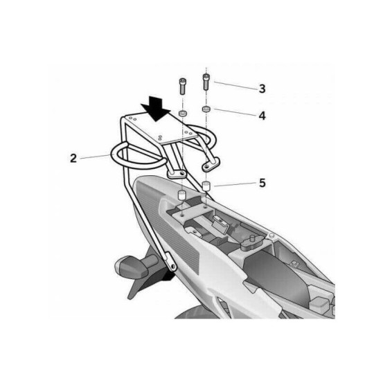 Support Top Case SHAD Top Master Suzuki GS 500 / F 2001-2011