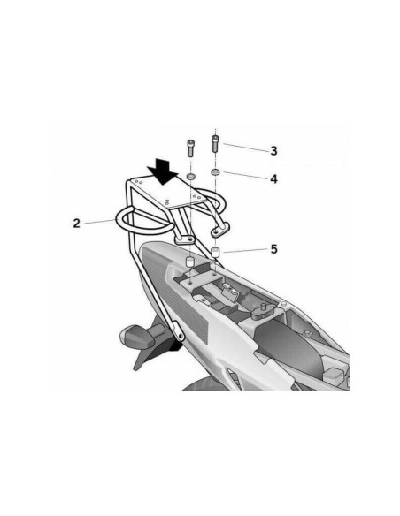 Support Top Case SHAD Top Master Suzuki GS 500 / F 2001-2011