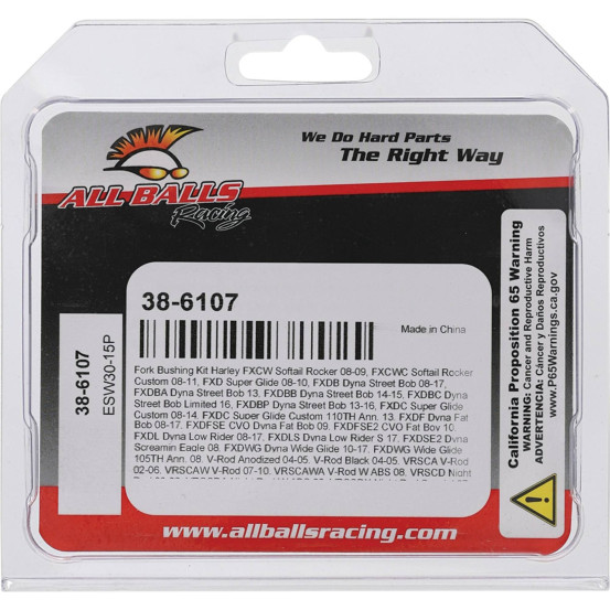 Kit de bagues de frictions internes de fourche ALL BALLS - HARLEY DAVIDSON V-ROD - SUZUKI 1800 Intruder 2008-2010