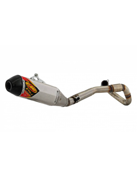 Ligne FMF RCT FACTORY 4.1 ALU/CARB et Collecteur Powerbomb INOX HONDA 450 CRF 2015-2016 Avec plaque latérale