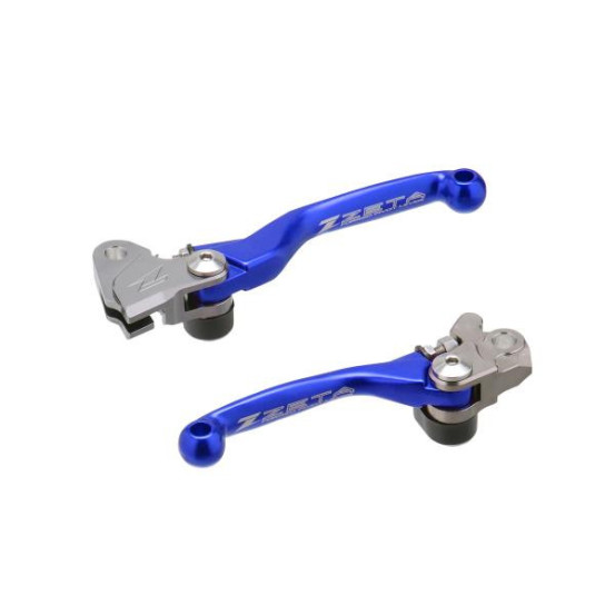 Jeu de leviers retournables frein/embrayage ZETA Yamaha 125/250 YZ, 250/426/450 YZF, Kawasaki 250 KX, 250/450 KXF, Suzuki 250..