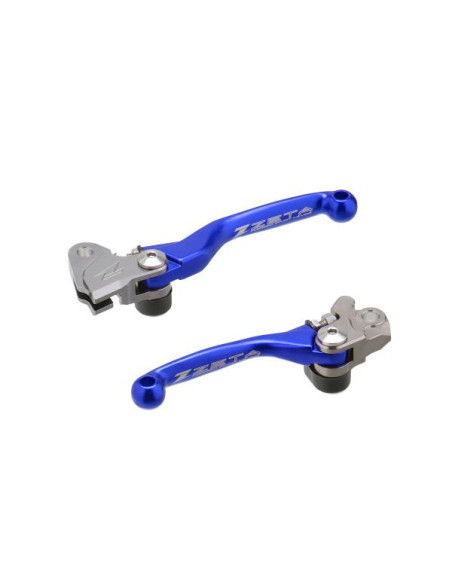 Jeu de leviers retournables frein/embrayage ZETA Yamaha 125/250 YZ, 250/426/450 YZF, Kawasaki 250 KX, 250/450 KXF, Suzuki 250..
