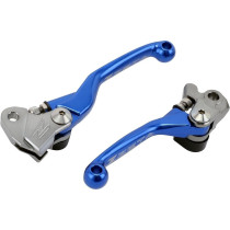 Jeu de leviers retournables ZETA Kawasaki KX 65, KX 80/85/100, KX 125, KX 250 , KX 250 F, Suzuki 250 RMZ, 450 RMZ Bleu