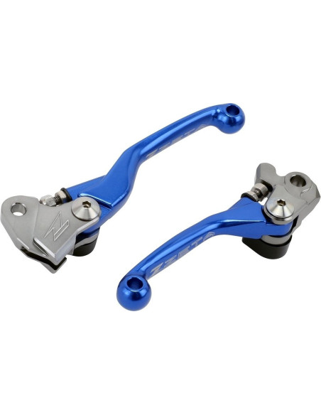 Jeu de leviers retournables ZETA Kawasaki KX 65, KX 80/85/100, KX 125, KX 250 , KX 250 F, Suzuki 250 RMZ, 450 RMZ Bleu
