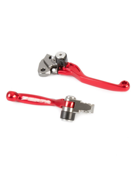 Jeu de leviers retournables ZETA Kawasaki KX 65, KX 80/85/100, KX 125, KX 250 , KX 250 F, Suzuki 250 RMZ, 450 RMZ Rouge