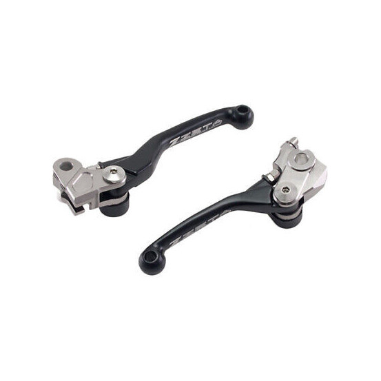 Jeu de leviers retournables frein/embrayage ZETA Yamaha 125/250 YZ 2015-2026 / 250 / 450 YZF 2009-2026 Noir