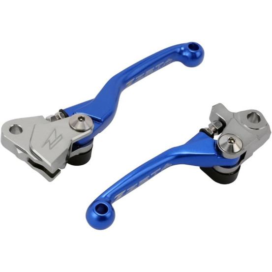 Jeu de leviers retournables frein/embrayage ZETA Yamaha 125/250 YZ 2015-2026 / 250 / 450 YZF 2009-2026 Bleu