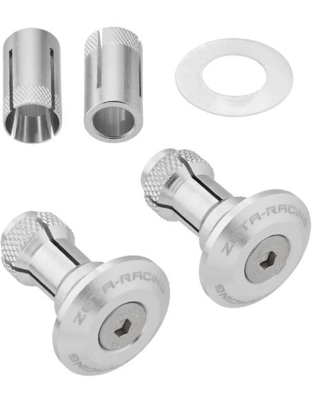 Embouts de guidon ZETA 29mm Argent la paire