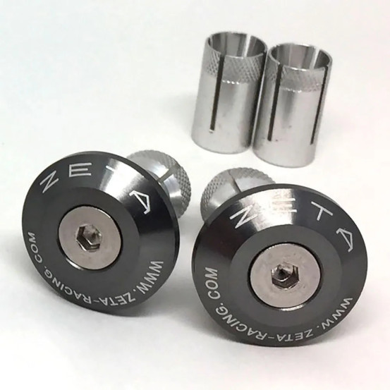 Embouts de guidon ZETA 29mm Titanium la paire