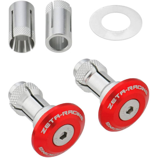 Embouts de guidon ZETA 29mm Rouge la paire