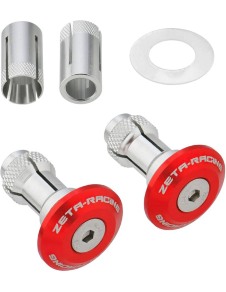 Embouts de guidon ZETA 29mm Rouge la paire